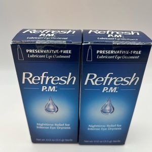2PK OF Refresh P.M Nighttime Relief for Intense Eye Dryness 0.12 OZ EXP. 06/26